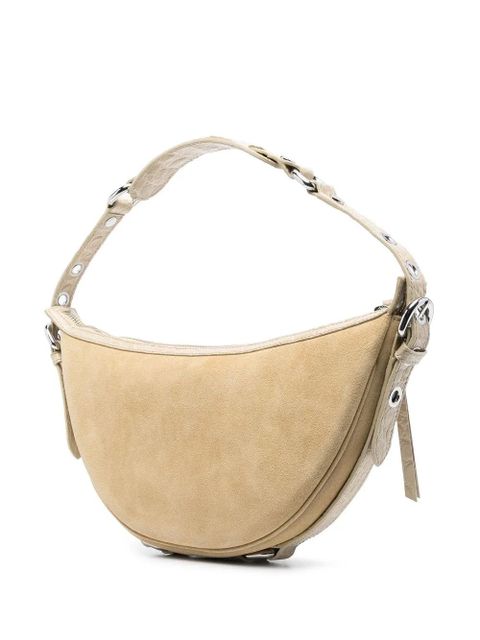 BY FAR Gib suede shoulder bag - Neutrals