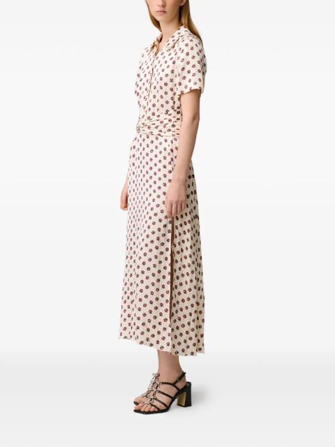 Claudie Pierlot floral knotted midi dress - Neutrals