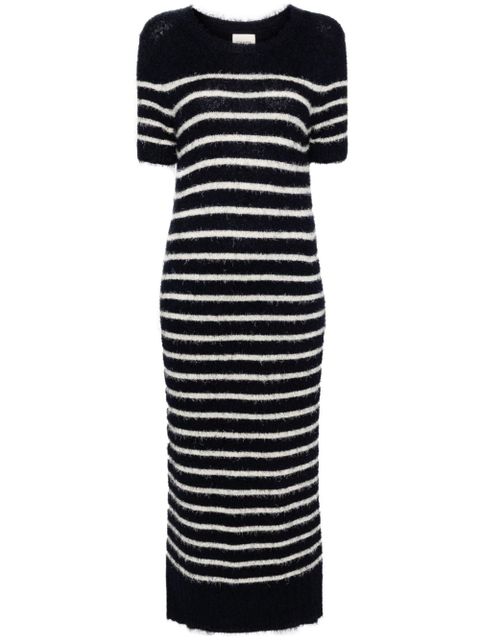 KHAITE stripe-pattern knitted tube dress - Blue - zdjęcie produktu nr 1