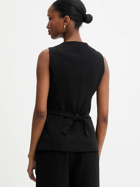 Answear.LAB kamizelka kolor czarny oversize