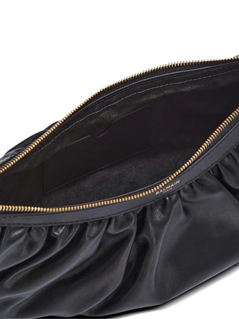 Balmain Ebene ruched shoulder bag - Black