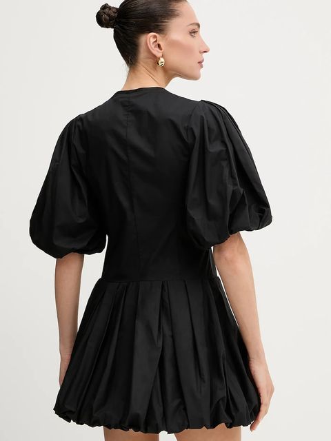 Pinko sukienka bawełniana kolor czarny mini rozkloszowana 105212 A2LD