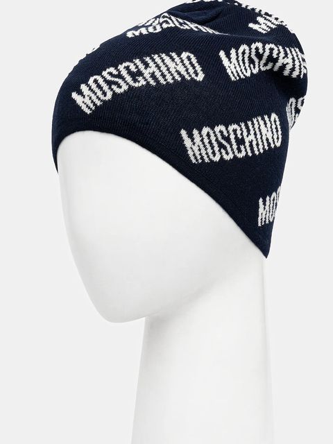 Moschino czapka z wełną kolor granatowy M5859 60112 - zdjęcie produktu nr 2
