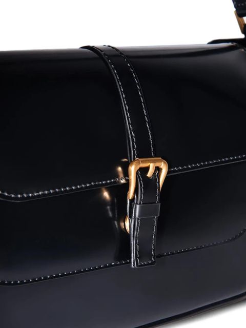 BY FAR Miranda leather shoulder bag - Black