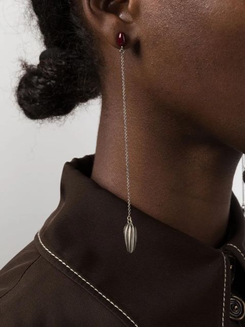 LEMAIRE bead-embellished drop earrings - Silver