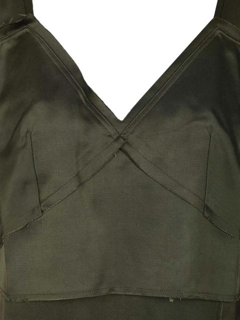 TOTEME V-neck slip dress - Green