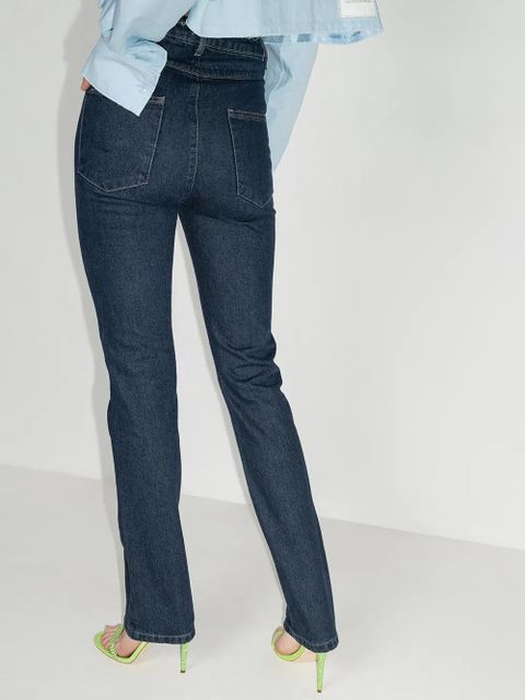 ROTATE BIRGER CHRISTENSEN Jada zip-ankle flared jeans - Blue