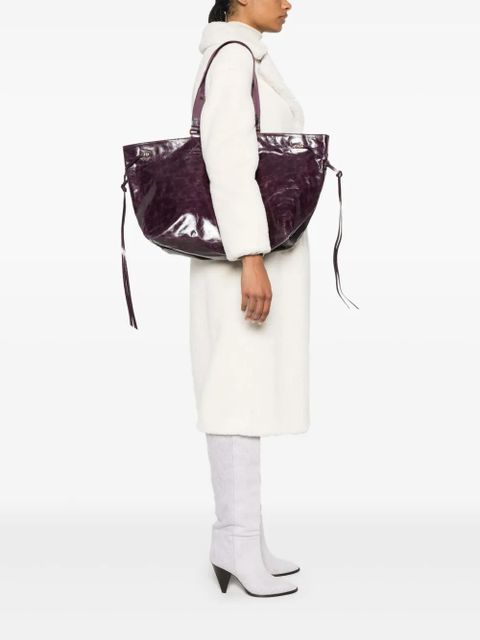 ISABEL MARANT Wardy leather tote bag - Purple