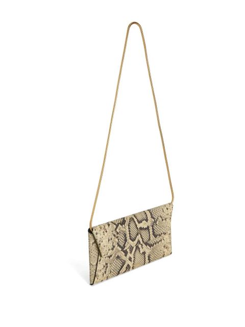 Jil Sander small snakeskin-print folded bag - Neutrals