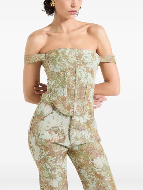 Manière De Voir Bonnie jacquard top - Green - zdjęcie produktu nr 1