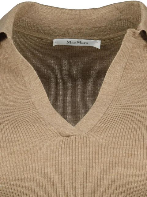 Max Mara V-neck knitted top - Neutrals