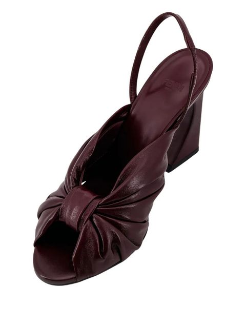 FENDI Arco twisted-design heeled pumps - Purple