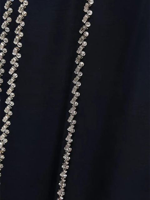 Prada crystal-embellished chiffon minidress - Blue