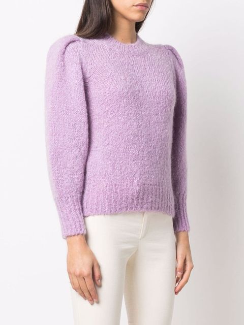 Isabel Marant puff-sleeve jumper - Purple - zdjęcie produktu nr 2