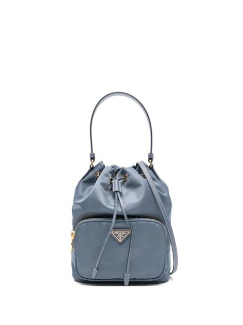 Prada drawstring zip bucket bag - Blue - zdjęcie produktu nr 1