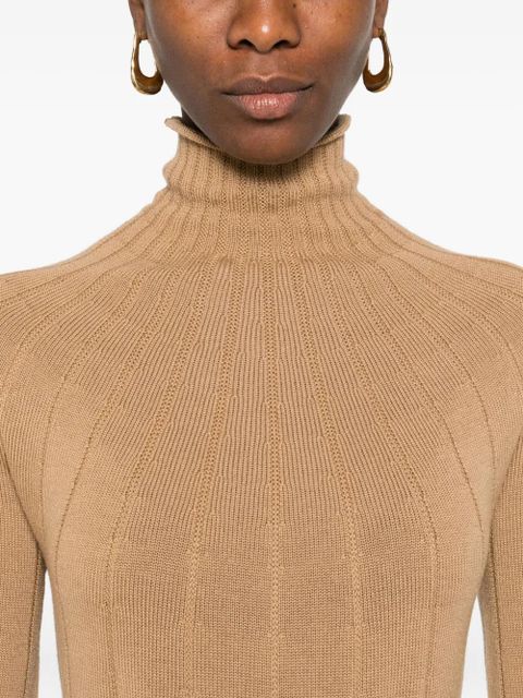 Max Mara ribbed turtleneck sweater - Brown