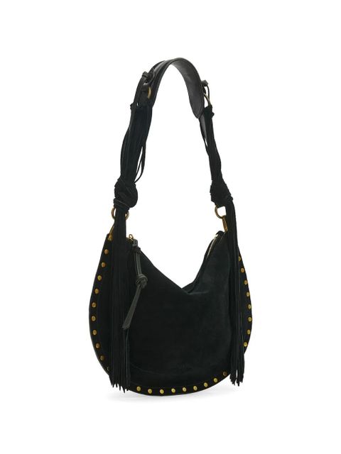 ISABEL MARANT Oskin Soft studded half-moon shoulder bag - Black