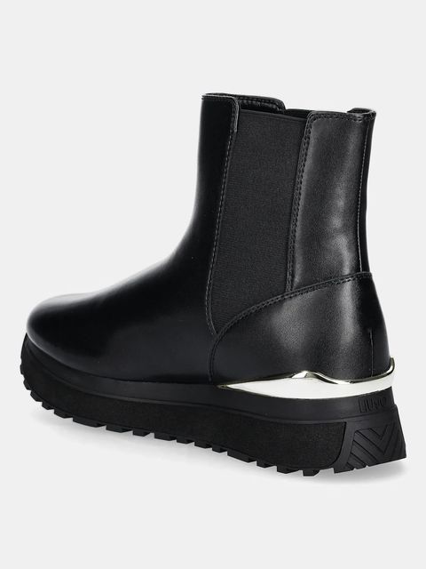 Liu Jo sztyblety skórzane LIU JO MAXI WONDER 95 damskie kolor czarny na platformie BF5001PX24122222