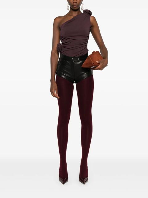 Magda Butrym rose-embellished one-shoulder top - Purple - zdjęcie produktu nr 2