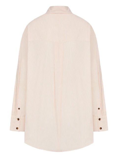 GANNI stripe dog-print shirt - Neutrals - zdjęcie produktu nr 2