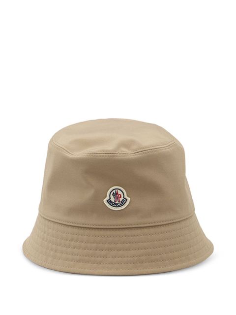 Moncler logo-patch bucket hat - Neutrals - zdjęcie produktu nr 1