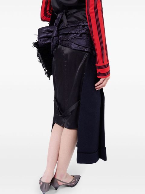 Prada deconstructed midi skirt - Blue