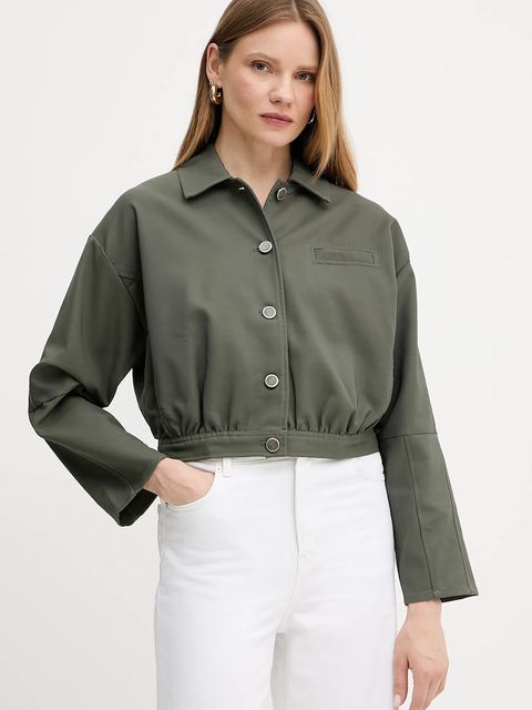 Guess kurtka RIAN kolor zielony przejściowa oversize W5GL27 WH872 - zdjęcie produktu nr 1