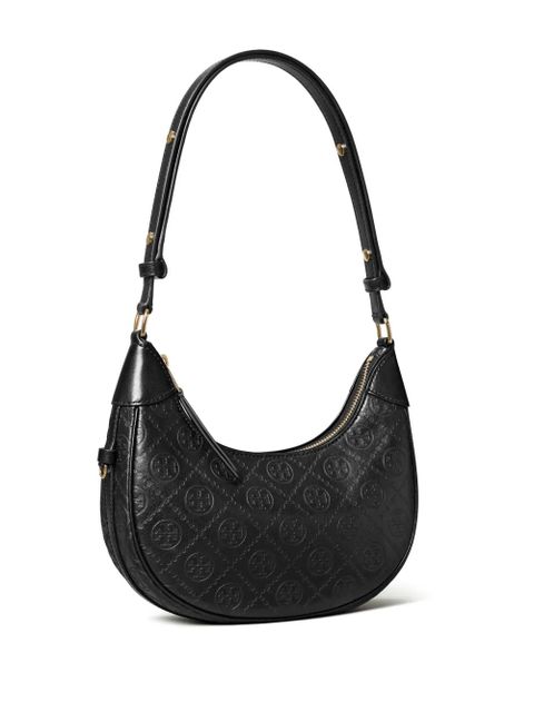 Tory Burch T Monogram Crescent shoulder bag - Black