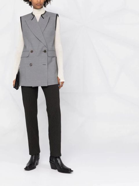 Alexander McQueen peak lapels double-breasted vest - Grey