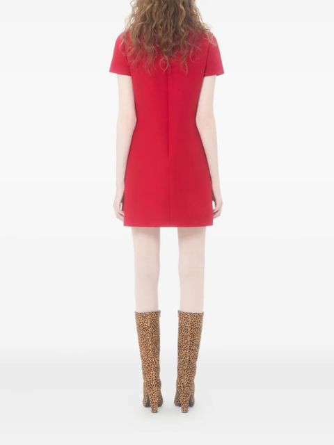 Valentino Garavani mini rhinestone embroidery dress - Red