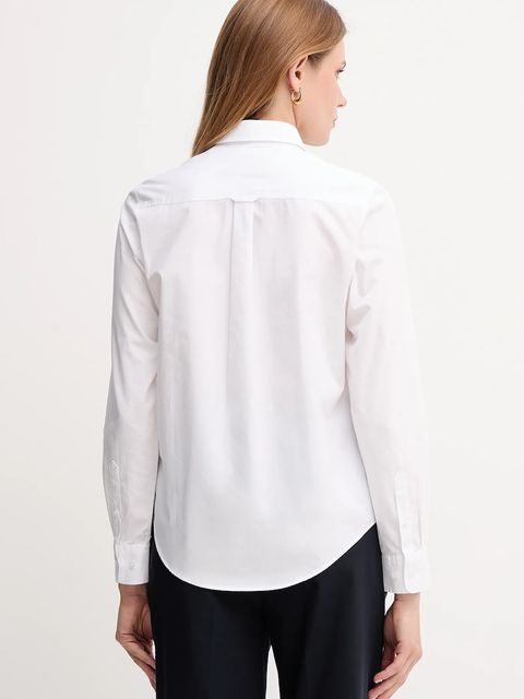 Gant koszula bawełniana damska kolor biały regular z kołnierzykiem klasycznym 4300348