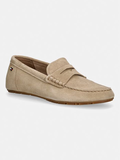 Tommy Hilfiger mokasyny damskie zamszowe FLAG SOFT SUEDE DRIVER LOAFER - zdjęcie produktu nr 1