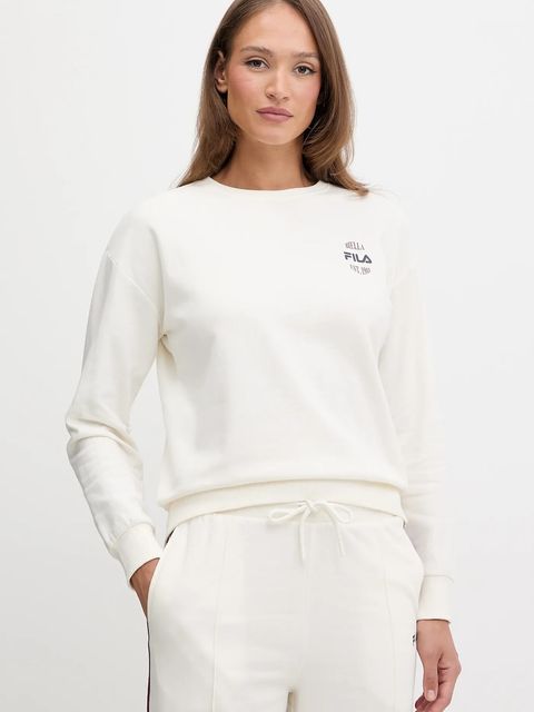 Fila dres bawełniany damski kolor beżowy FPW4216