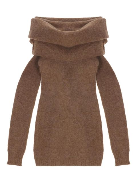 ENTIRE STUDIOS Bound off-shoulder sweater - Brown - zdjęcie produktu nr 1