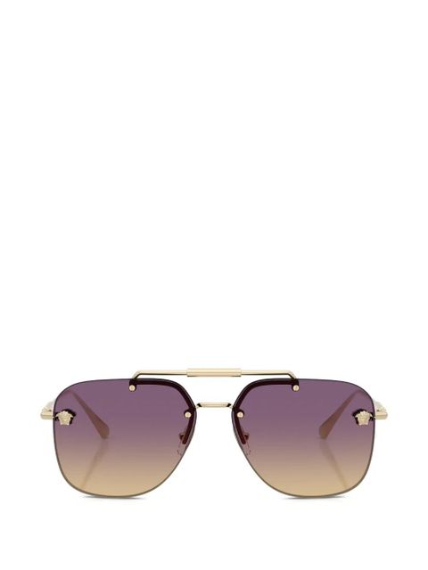 Versace Eyewear medusa browline sunglasses - Gold - zdjęcie produktu nr 1