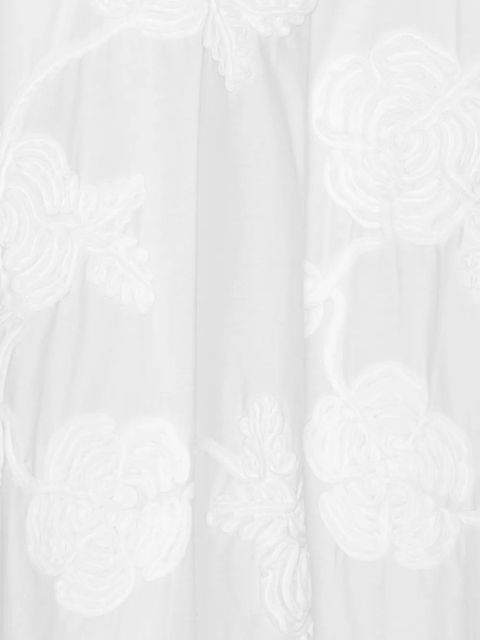 ROTATE BIRGER CHRISTENSEN floral-embroidered midi skirt - White