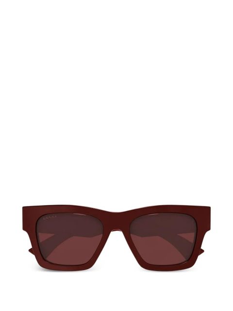 Gucci square-frame sunglasses - Red