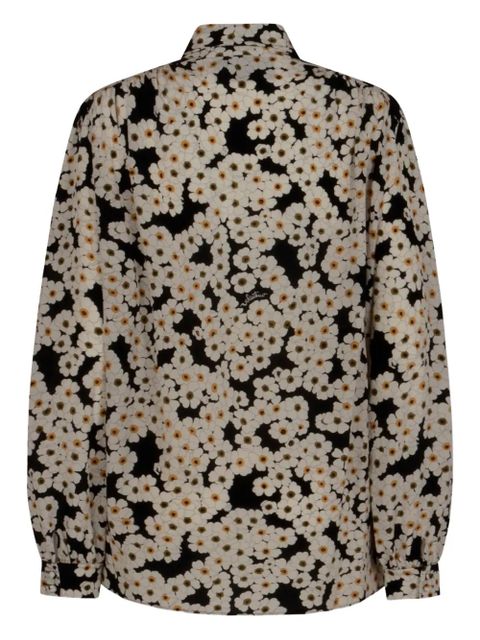 Valentino Garavani floral-print pussy-bow shirt - Black - zdjęcie produktu nr 2