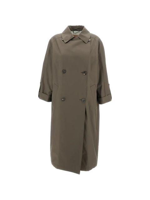 Max Mara kimono-sleeves trench coat - Green - zdjęcie produktu nr 1