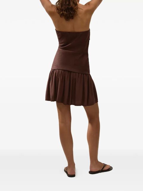 Faithfull the Brand Hedy square-neck mini dress - Brown - zdjęcie produktu nr 2