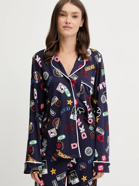 Dkny piżama damska kolor granatowy YI90076F