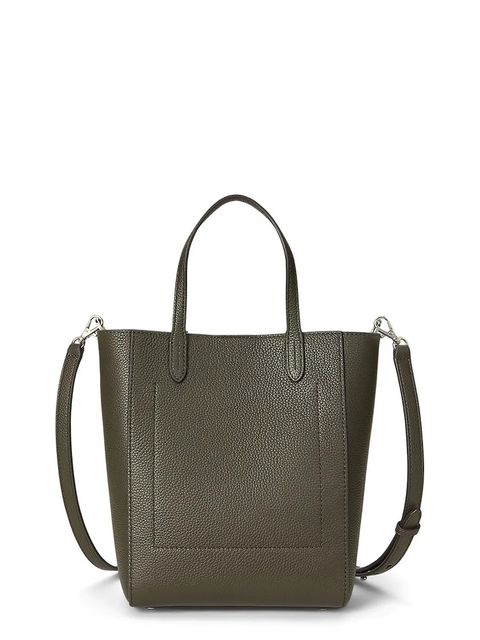 Lauren Ralph Lauren torebka skórzana kolor zielony 431966760