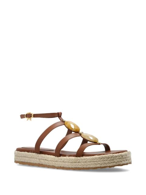 Gianvito Rossi 35mm stone-embellished espadrilles - Brown - zdjęcie produktu nr 2