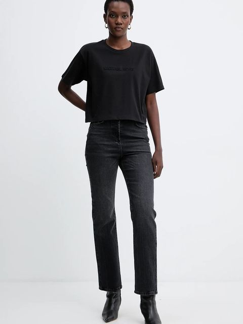MICHAEL Michael Kors t-shirt bawełniany damski kolor czarny MF551TR2ZU