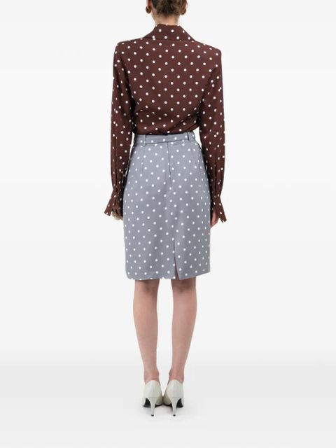 Rowen Rose polka-dot signature shirt - Brown