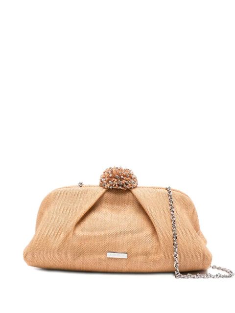 Aquazzura Movida crystal-embellished clutch - Neutrals - zdjęcie produktu nr 1