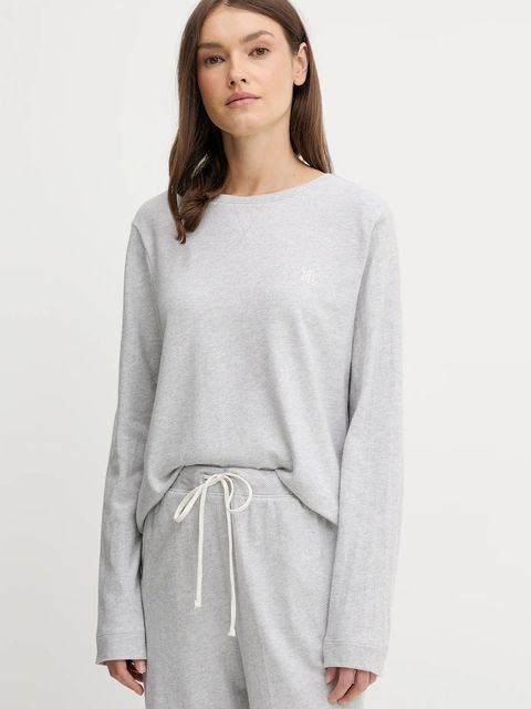 Lauren Ralph Lauren piżama bawełniana damska kolor szary bawełniana ILN72453