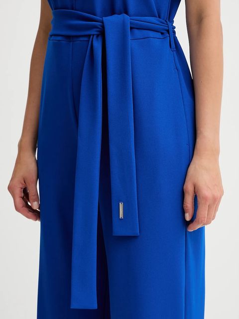 Calvin Klein kombinezon kolor niebieski z dekoltem w szpic LV044D065G