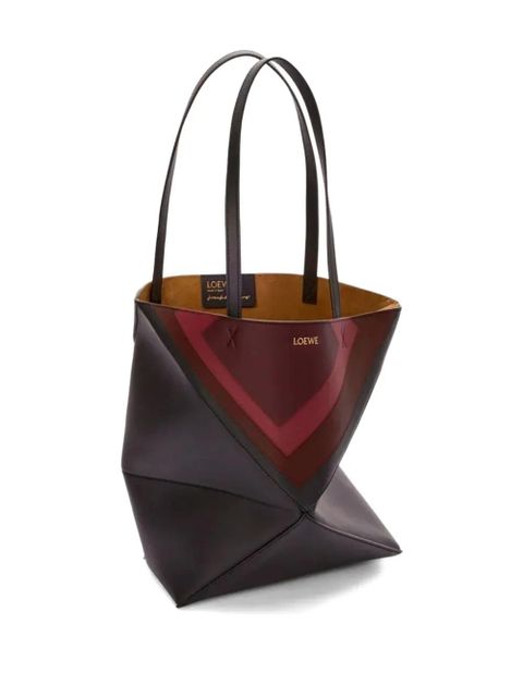 LOEWE medium Puzzle folded-painel tote bag - Black