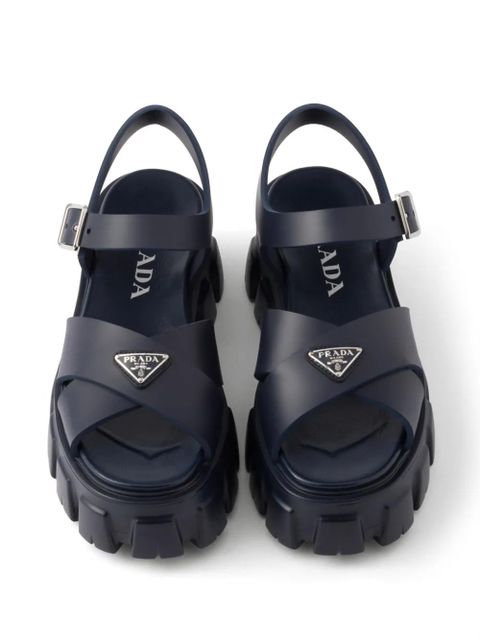 Prada 55mm Monolith sandals - Blue
